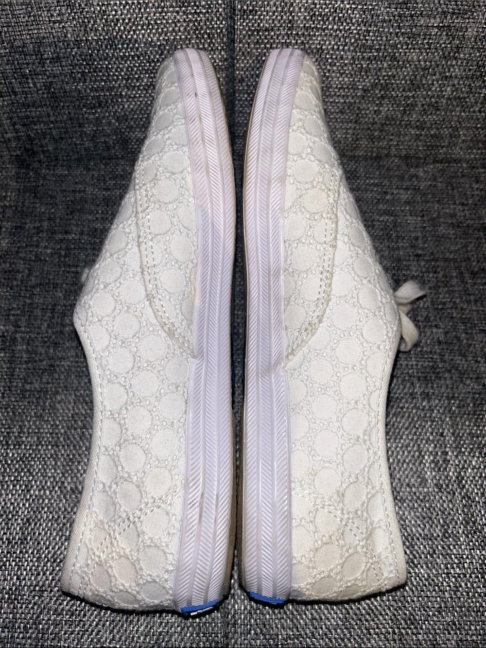 Keds White Lace-Pattern Low-Top Sneakers - Picture 6 of 8